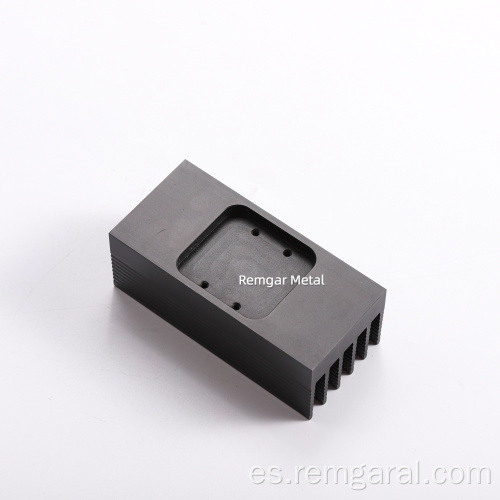 disipador de perfil de extrusión de aluminio personalizado CNC Black